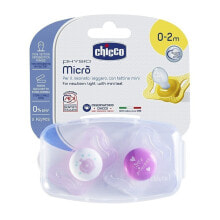 Baby pacifiers and accessories chicco Smoczek Micro Silikonowy Różowy 0-2 M 2 szt(CC 00075121110000)