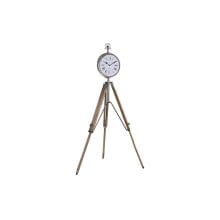 Настенные часы настольные часы DKD Home Decor 22 x 40 x 80 cm Натуральный Серебристый Алюминий Трипод Древесина манго традиционный