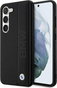 BMW Etui BMW BMHCS23S22RDPK Samsung Galaxy S23 czarny/black hardcase Leather Textured & Stripe