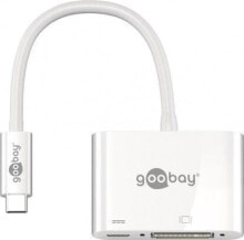 Stacja/replikator Goobay USB-C - DVI + USB-C Biały (62108)