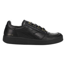 Купить черные мужские кроссовки Diadora: Diadora B.Elite A Ma Maniere Lace Up Mens Black Sneakers Casual Shoes 170611-80