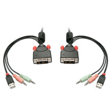 Computer connectors and adapters 2 Port DVI-D Single Link Cable KVM Switch - 1920 x 1200 pixels - Black