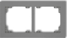 Умные розетки, выключатели и рамки Karlik Deco Universal double frame made of plastic gray matt (27DR-2)