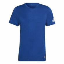 Men’s Short Sleeve T-Shirt Adidas Run It Blue