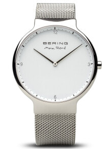 Мужские наручные часы с браслетом Мужские наручные часы с серебряным браслетом Bering 15540-004 Max Ren Mens 40mm 5ATM
