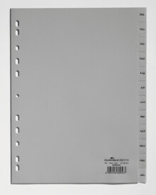 Канцелярские наборы для школы durable 6507-10 Закладка-разделитель по месяцам Полипропилен (ПП) Серый 650710