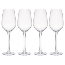 Q Squared hudson 13 oz Tritan Acrylic 4-Pc. White Wine Glass Set