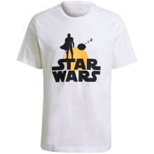 Мужская футболка спортивная  белая с надписью на груди  adidas x Star Wars M GS6223