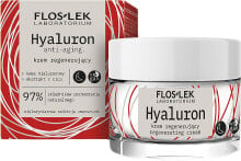 Regenerierende Nachtcreme mit Hyaluronsäure zur Reduzierung feiner Linien und Falten - Floslek Hyaluron Regenerating Cream