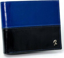 Rovicky Skórzany portfel poziomy dwukolorowy składany Rovicky