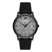 Мужские наручные часы с ремешком Мужские наручные часы с черным кожаным ремешком Armani AR11274 ( 43 mm)