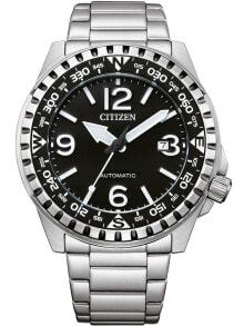 Мужские наручные часы с браслетом Мужские наручные часы с серебряным браслетом Citizen NJ2190-85E automatic sport mens 46mm 10ATM
