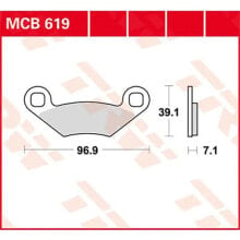 TRW Allround Standard Polaris Outlaw 450 Mxr 09 organic rear brake Pads