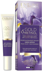 Anti-Falten-Creme für die Haut um die Augen - Eveline Cosmetics Gold And Retinol Anti Wrinkle Eye Cream-Serum