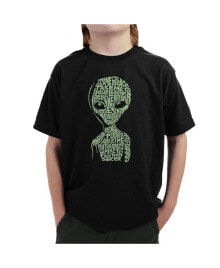LA Pop Art big Boy's Word Art T-shirt - Alien