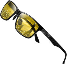 Очки для водителей Duco 8206 Мужские и женские Очки для ночного вождения с Оправой из углеродного волокна Очки ночного видения Для вождения автомобиля Антибликовые Поляризованные Контрастные очки