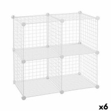 Shelves Confortime White Grille 4 compartments 35 x 35 cm (6 Units)