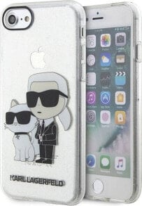 Karl Lagerfeld Etui Karl Lagerfeld KLHCI8HNKCTGT Apple iPhone SE 2022/SE 2020/8/7 transparent hardcase Gliter Karl&Choupette