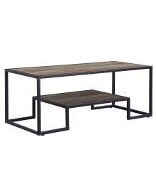 Simplie Fun idella Coffee Table, Rustic Oak & Black Finish LV00324