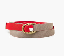 Levi's Women's Web Belt One size Standard Khaki/Red New купить онлайн