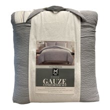 Member's Mark 3-Piece Textured Gauze with Printed Reverse Comforter Set