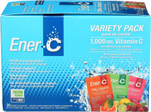Витамин С ener-C Vitamin C Multivitamin Drink Mix Variety Иммуноукрепляющий напиток с витамином С 1000 мг 30 пакетов