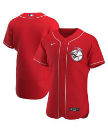 Men's Scarlet Cincinnati Reds Alternate Authentic Team Logo Jersey