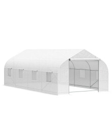 Outsunny 20x10x7ft Walk-in Outdoor Tunnel Greenhouse Portable Growth Shed