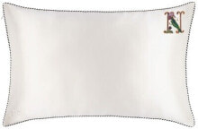 slip pure silk initial collection queen pillowcase - white