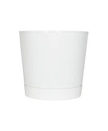 Novelty full Depth Cylinder Pot, White, 10 Inch