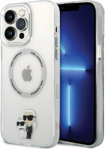 Karl Lagerfeld Etui Karl Lagerfeld KKLHMP13XHNKCIT Apple iPhone 13 Pro Max hardcase transparent Iconic Karl&Choupette Magsafe