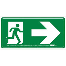 ATM Right arrow evacuation sign PVC class b