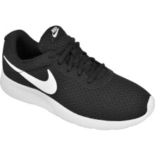 Мужская спортивная обувь для бега Мужские кроссовки спортивные для бега черные текстильные низкие Nike Sportswear Tanjun M 812654-011