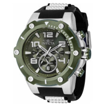 Купить наручные часы Invicta: Invicta 40894 Men's Speedway Chronograph Green Dial Strap Watch LIGHT GREEN