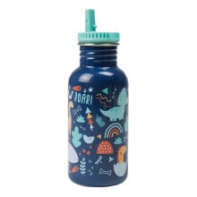 EUREKAKIDS Personalized kids water bottle with dinosaur design