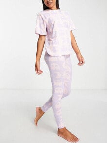 ASOS DESIGN – Barbie x Hello Kitty – Pyjama in Rosa mit Oversize-T-Shirt und Leggings