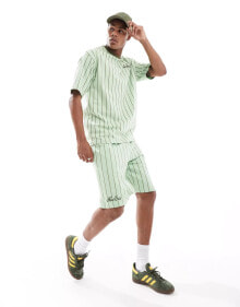 Купить мужские шорты New Era: New Era pinstripe shorts in green