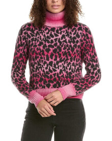 Купить женские свитеры Autumn Cashmere: Autumn Cashmere Leopard Turtleneck Wool & Cashmere-Blend Sweater Women's