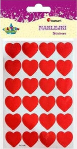 Наклейки для детского творчества titanum Paper stickers hearts 18x18mm red 24pcs