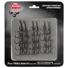 Грузила, крючки, джиг-головки для рыбалки bERKLEY Fusion19 Treble Hook Big Kit 30 Units
