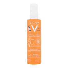 Vichy Capital Soleil Kids Cell Protect Water Fluid Spray SPF50+ 200 ml sonnenschutz wasserfest für Kinder