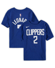 Nike preschool Girls and Boys Kawhi Leonard Royal LA Clippers Team Name Number T-shirt