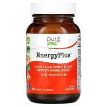 Растительные экстракты и настойки Pure Essence, EnergyPlus, 60 Tablets