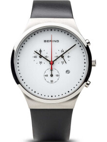 Мужские наручные часы с ремешком мужские наручные часы с черным кожаным ремешком Bering 14740-404 classic mens watch 40mm 3ATM