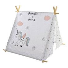 Tent DKD Home Decor Cotton Wood Unicorn (110 x 110 x 106 cm)