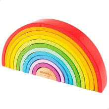 WOOMAX XL Rainbow Wooden Construction Toy