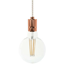 CREATIVE CABLES Textile Knurled Aluminum Hanging Lamp With Light Bulb 1.2 m