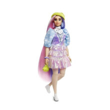 Model dolls bARBIE EXTRA Green Cap Langes lila und rosa Haar