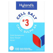 Hyland's, Cell Salt #3, Calc Sulph 6X, 100 Quick-Dissolving Single Tablet