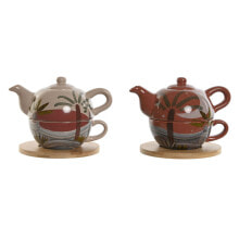Teapot Home ESPRIT White Beige Terracotta Light Pink Dolomite 750 ml (2 Units)